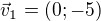 $\vec v_1=(0;-5)$