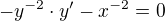 $-y^{-2}\cdot y^{\prime} -x^{-2}=0$