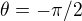 $\theta=-\pi/2$