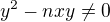 $y^2-nxy\ne0$