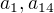 $a_{1}, a_{14}$