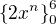 $\{2x^n\}_0^6$