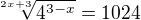 $\sqrt[2x+3]{4^{3-x}}=1024$