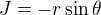 $J=-r\sin \theta$