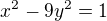 $x^2-9y^2=1$