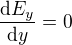 $\frac{\mathrm{d} E_y}{\mathrm{d} y}=0$