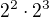 kopírovat do textarea $2^2\cdot2^3$
