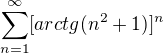 $\sum_{n=1}^{\infty} [arctg(n^2 + 1)]^n$