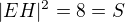 $|EH|^2 = 8 = S$