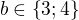 kopírovat do textarea $b\in \{ 3; 4\}$