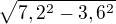 $\sqrt[]{7,2^2 - 3,6^2}$