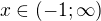 kopírovat do textarea $x\in(-1;\infty)$