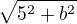 $\sqrt{5^{2}+b^{2}}$