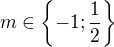 kopírovat do textarea $m\in \{-1;\frac{1}{2}\}$