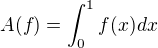 kopírovat do textarea $A(f)=\int_{0}^{1}f(x)dx$
