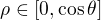 $\rho\in[0,\cos\theta]$