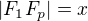 $|F_1F_p|=x$