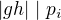 $|gh| \mid p_i$