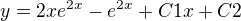 $y=2xe^{2x}-e^{2x}+C1x+C2$