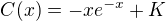 $C(x) = -xe^{-x} + K$