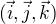 $( \vec i, \vec j, \vec k)$