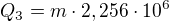 $Q_{3}=m\cdot 2,256\cdot 10^{6}$