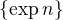 $\{\exp{n}\}$