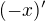 $(-x)'$