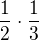 $\frac12 \cdot \frac13$