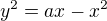$y^2=ax-x^2$