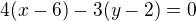 $4(x-6)-3(y-2)=0$