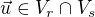 $\vec{u} \in V_{r}\cap V_{s}$