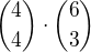 ${4 \choose 4} \cdot {6 \choose 3}$