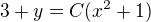 $3+y=C(x^{2}+1)$
