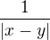 $\frac{1}{|x-y|}$