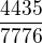 $\frac{4435}{7776}$