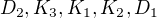 $D_2, K_3, K_1, K_2, D_1$