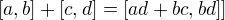 $[a,b]+[c,d]=[ad+ bc,bd]]$