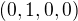 $(0, 1, 0, 0)$