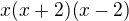 $x(x+2)(x-2)$