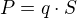 $P = q\cdot S$