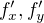 $f'_{x},f'_{y}$
