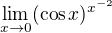 $\lim_{x\to0}(\cos x)^{x^{-2}}$