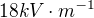 $18kV\cdot m^{-1}$