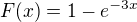 $F(x)=1-e^{-3x}$