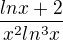 $\frac{lnx+2}{x^2ln^3x}$