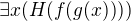 kopírovat do textarea $\exists x(H(f(g(x))))$