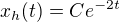 $x_h(t) = Ce^{-2t}$