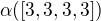 $\alpha([3,3,3,3])$