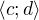 $\langle c;d\rangle$